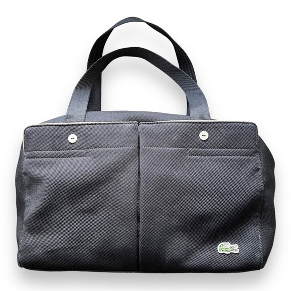 Vintage Lacoste Black Mini Tote Shoulder Bag - Picture 2 of 14